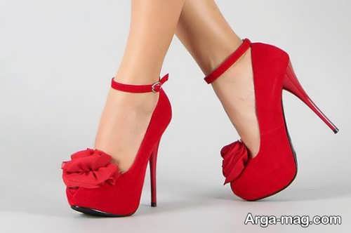 کفش مجلسی پاشنه دار قرمز 
