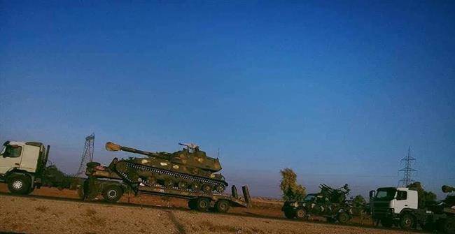اعزام کاروان نظامی ارتش سوریه به شمال غرب/آخرین موضع داعش در شرق سویدا هدف آتش نیروهای سوری قرار گرفت