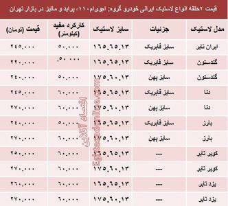 قیمت لاستیک ایرانی پراید در بازار +جدول