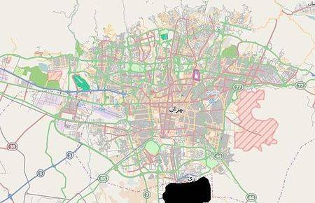 نقشه تهران