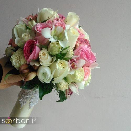 عکس مدل دسته گل عروس جدید ایرانی 96 با گل رز