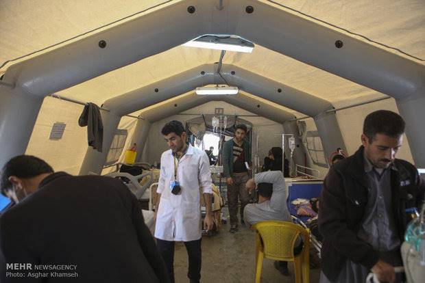 بیمارستان صحرایی ارتش در «ورزقان» راه اندازی شد