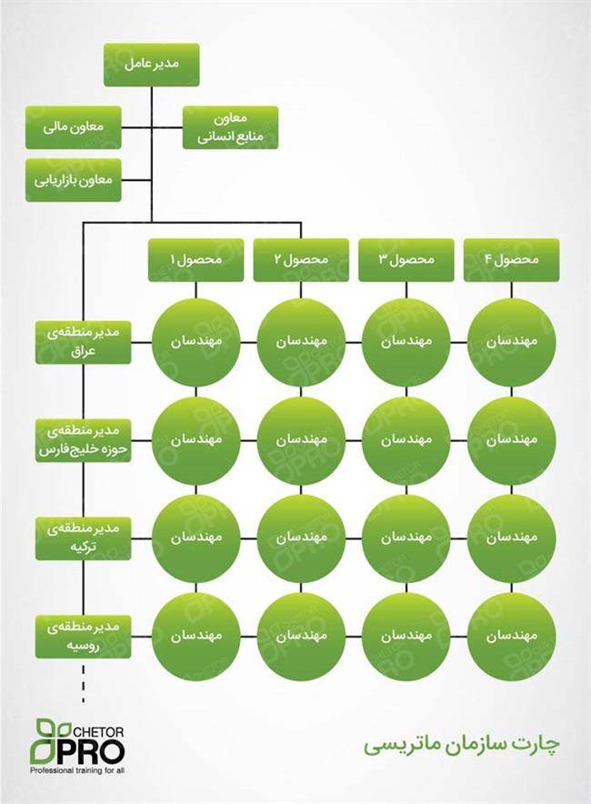 چارت سازمانی ماتریسی