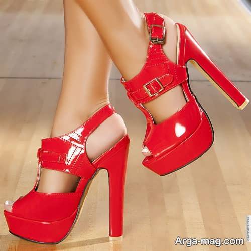 کفش مجلسی قرمز دخترانه 