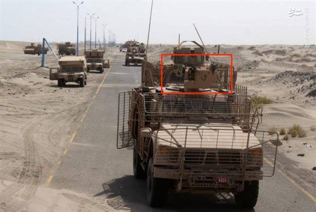 امرپ اماراتی مجهز به سامانه Samson Dual در جنوب یمن- تاریخ تصویر احتمالا مربوط به سال 2015 میلادی