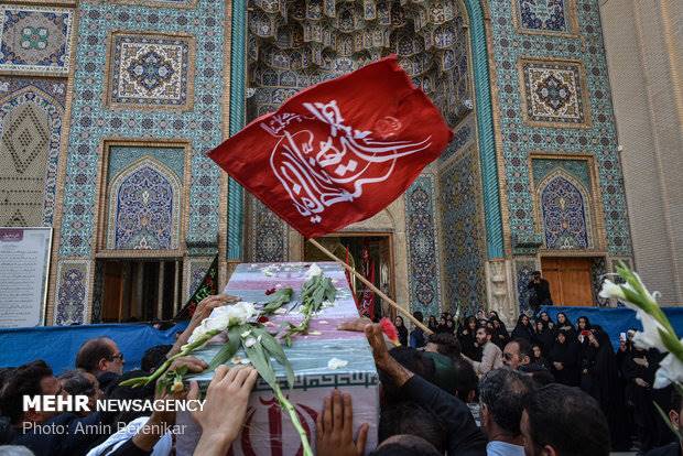 پیکر شهید تازه تفحص شده دوران دفاع مقدس در گلستان تشییع می‌شود