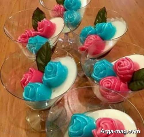 طرز تهیه ژله رولی به شکل گل رز