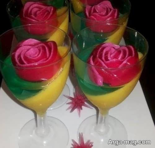 تزیین زیبا ژله رولی