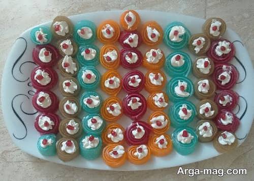 تزیین شیک و زیبا ژله رولی