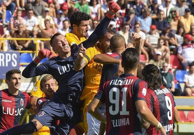 فوتبال جهان؛ شکست رم برابر بولونیا در روز پیروزی لاتزیو مقابل جنوا