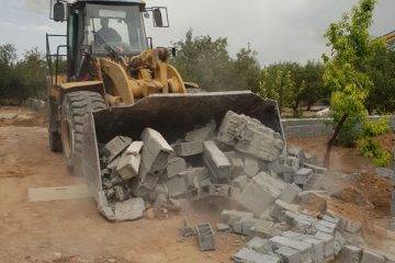 تخریب 113 مورد دیوار کشی غیرمجاز در اراضی زراعی حومه گرگان