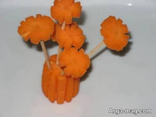 تزیین زیبا و خلاقانه هویج 