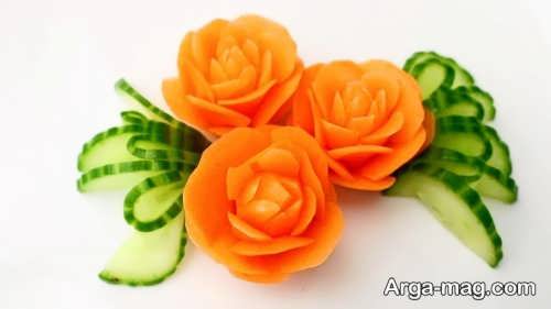 تزیین زیبا و جذاب هویج 