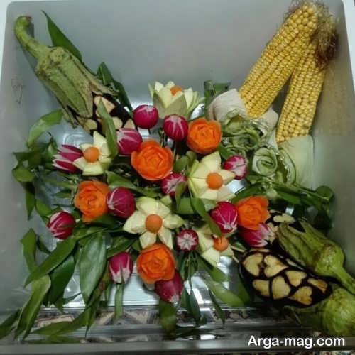 تزیین زیبا و شیک سبزیجات یخچال عروس 