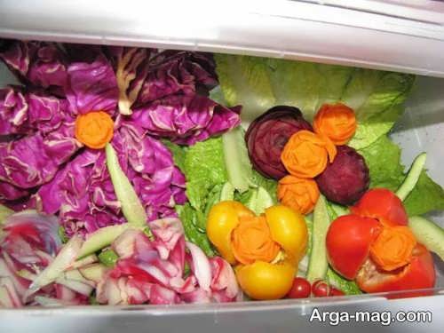 ایده های برای تزیین سبزیجات یخچال عروس
