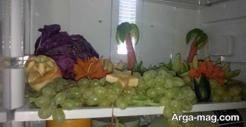 تزیین سبزیجات برای یخچال عروس 