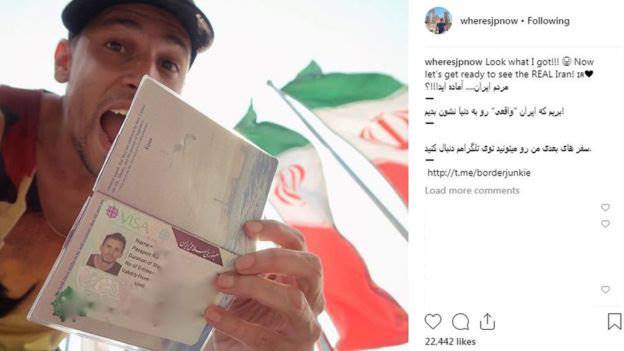 خوشحالی گردشگر و جهانگرد آمریکایی از دریافت ویزای ایران