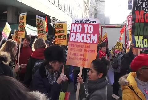 تظاهرات هزاران نفر از مردم لندن در اعتراض به ریاضت اقتصادی و نژادپرستی
