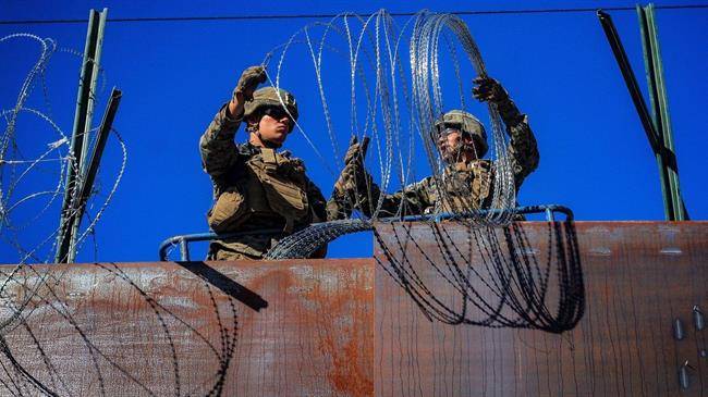 (تصویر) حضور هزاران سرباز آمریکایی در مرز‌های مکزیک