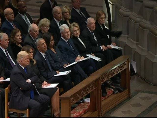 کنار هم نشستن 5 پنج رئیس‌جمهور آمریکا خبرساز شد +عکس