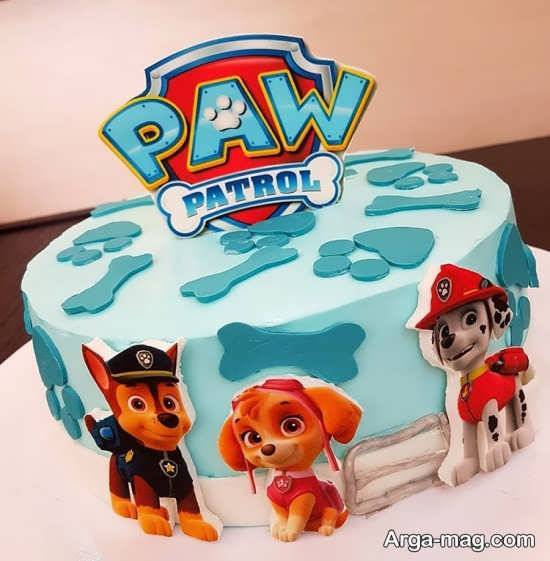 کیک تولد سگ نگهبان کودکانه 