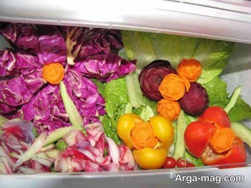 تزیین سبزی برای یخچال تازه عروس 