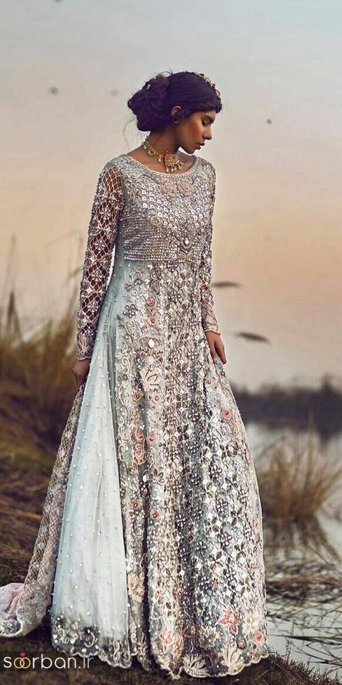 لباس عروس هندی بلند شیک و جدید