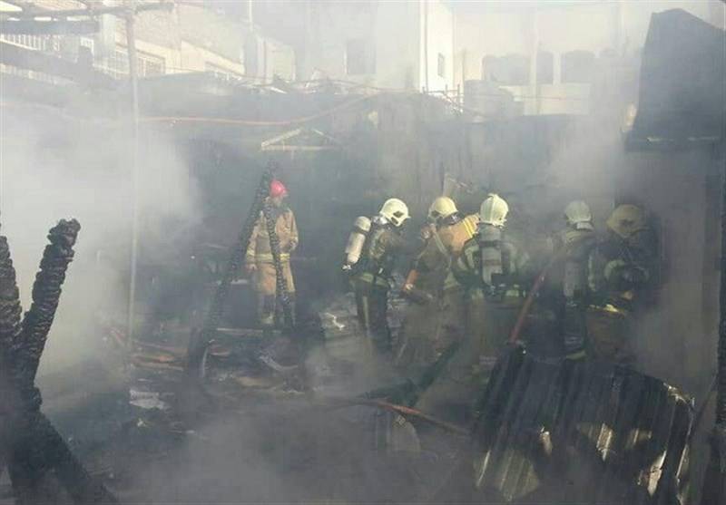 آتش‌سوزی در باغ‌ رستوران فرحزاد + تصاویر