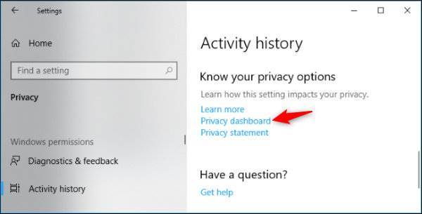 حریم خصوصی ویندوز 10