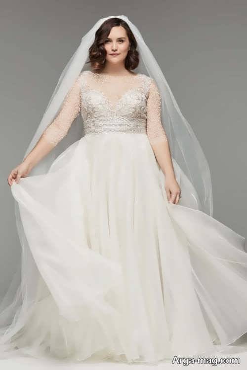 لباس عروس ساده و سایز بزرگ 