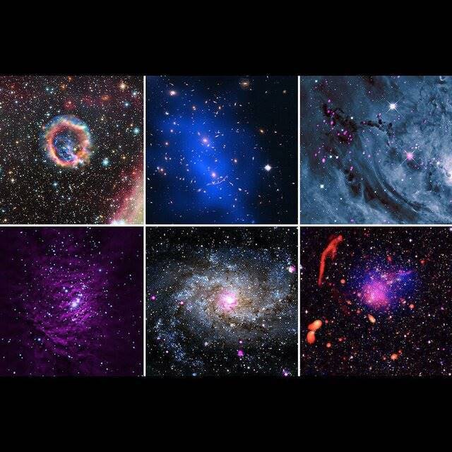 تصاویر حیرت انگیز تلسکوپ چاندرا از کهکشان‌ها