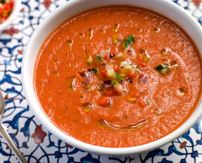 طرز تهیه سوپ سبزیجات سرد مکزیکی