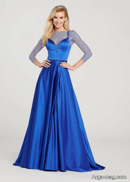 مدل لباس مجلسی آبی 
