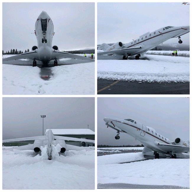 سنگینی برف بر روی بال، هواپیما را به پایین کشید
