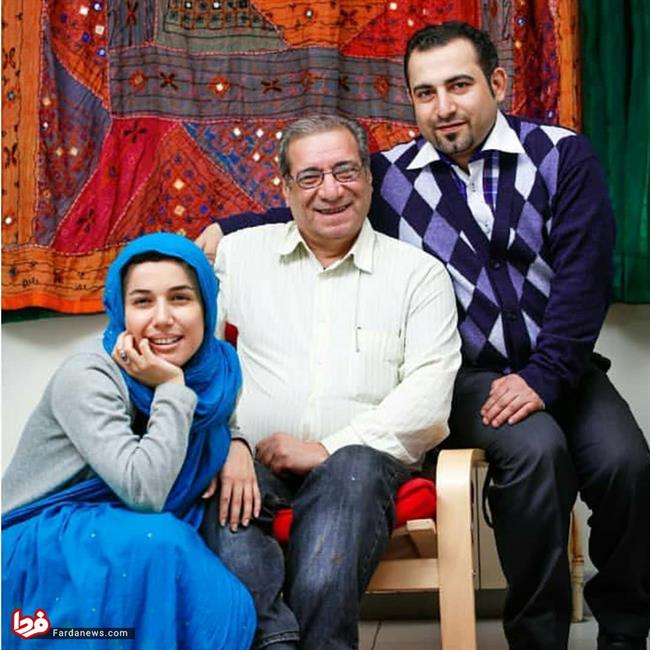 عکس: زنده یاد حسین محب اهری در کنار فرزندانش