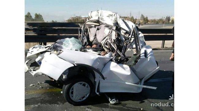 تصویر وحشتناک جسد راننده در پراید مچاله شده! +عکس (16 +)
