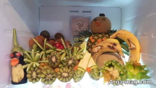 تزیین میوه برای یخچال عروس 