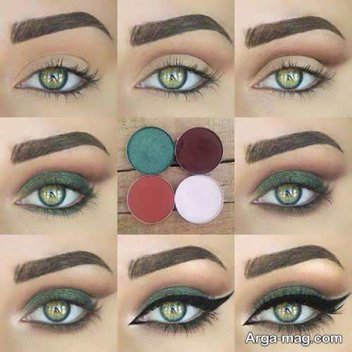 مراحل آرایش چشم سبز 