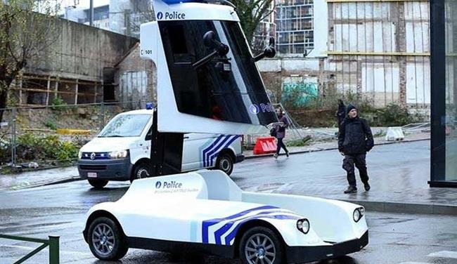 عکس: وسیله نقلیه جدید و عجیب پلیس بلژیک!
