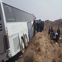 واژگونی اتوبوس 12 مصدوم به جا گذاشت+اسامی