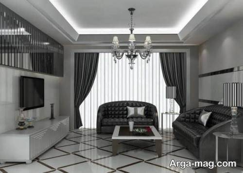 طراحی اتاق پذیرایی با رنگ خاکستری