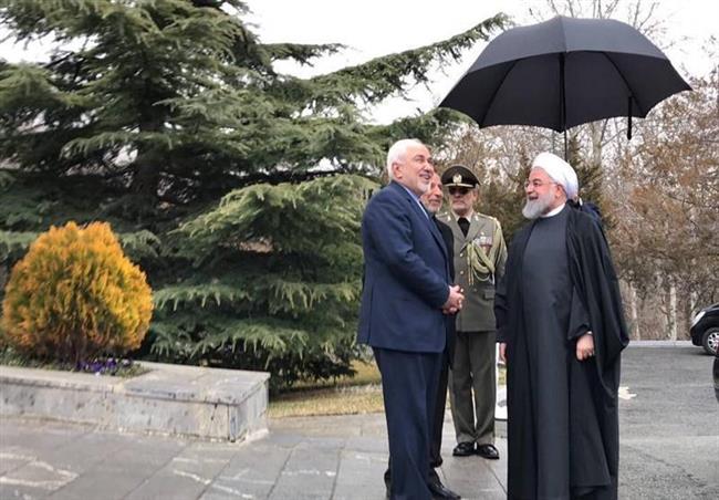 اولین حضور ظریف در یک دیدار رسمی بعد از رد استعفا +عکس