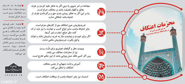 کارهایی که در حال اعتکاف حرام است و آن را باطل می‌کند