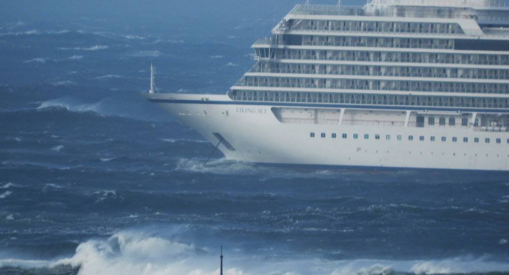 فیلم کشتی ام وی وایکینگ اسکای که در میان دریا دچار حادثه شد+ ویدیو
