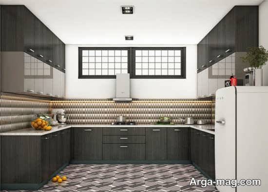 کابینت آشپزخانه مدل چوبی و ام دی اف