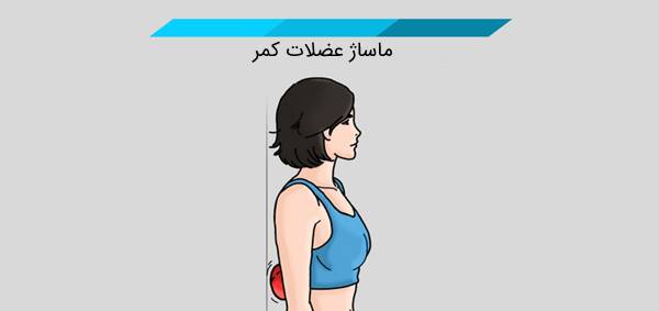 حرکات اصلاحی گودی کمر: ماساژ عضلات کمر حرکات اصلاحی گودی کمر: ماساژ عضلات کمر