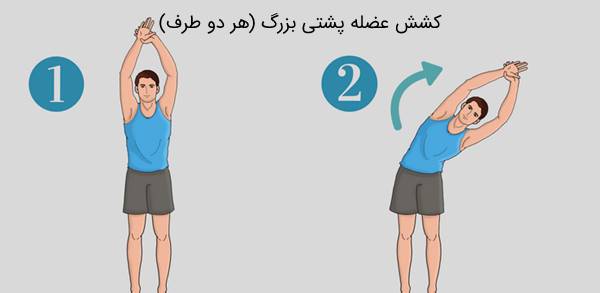 حرکات اصلاحی گودی کمر: کشش عضله پشتی بزرگ حرکات اصلاحی گودی کمر: کشش عضله پشتی بزرگ