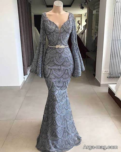 مدل لباس مجلسی آستین کلوش شیک با استایل های مدرن و زیبا