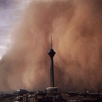وزش باد نسبتا شدید امروز در تهران