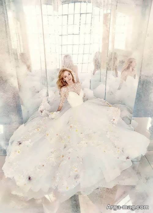 مدل لباس عروس گل برجسته با 35 طرح متفاوت شیک و جذاب